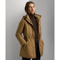 Womens Hooded Anorak Quilted Coat