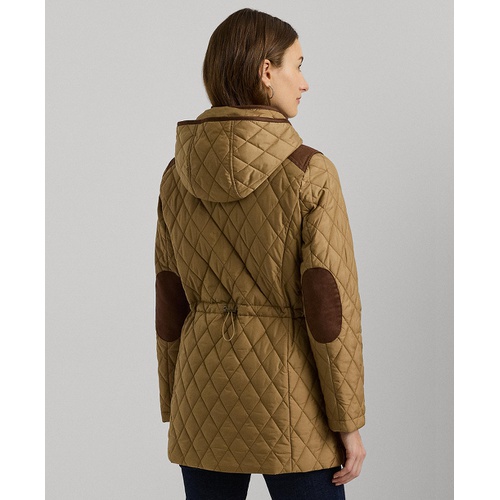 폴로 랄프로렌 Womens Hooded Anorak Quilted Coat