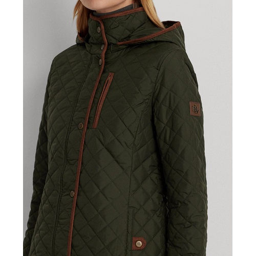 폴로 랄프로렌 Womens Hooded Quilted Coat