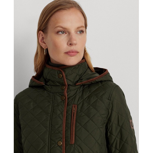 폴로 랄프로렌 Womens Hooded Quilted Coat