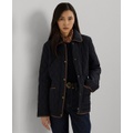 Womens Quilted Velboa Lined Coat