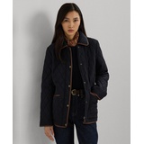 Womens Quilted Velboa Lined Coat