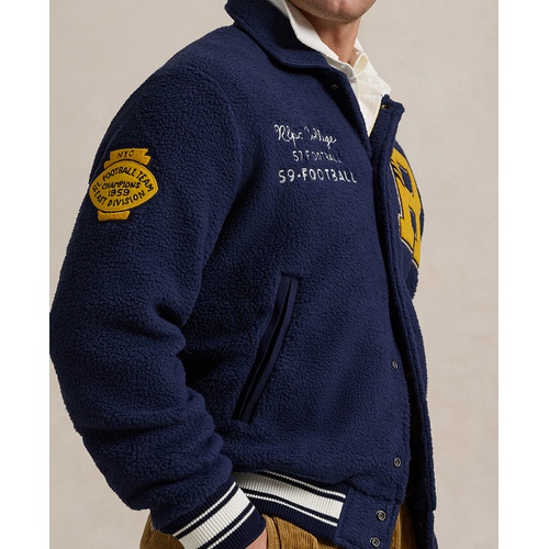 폴로 랄프로렌 Mens Pile Fleece Letterman Jacket