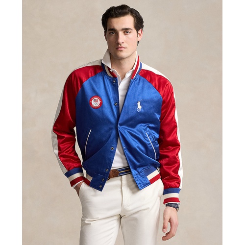 폴로 랄프로렌 Mens Team USA Satin Baseball Jacket