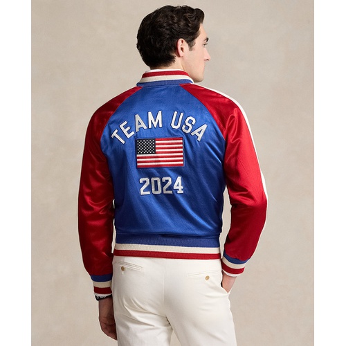 폴로 랄프로렌 Mens Team USA Satin Baseball Jacket