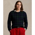 Mens Plaid Washable Wool Sweater