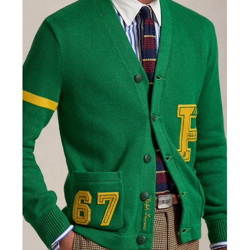 폴로 랄프로렌 Mens Cotton Letterman Cardigan