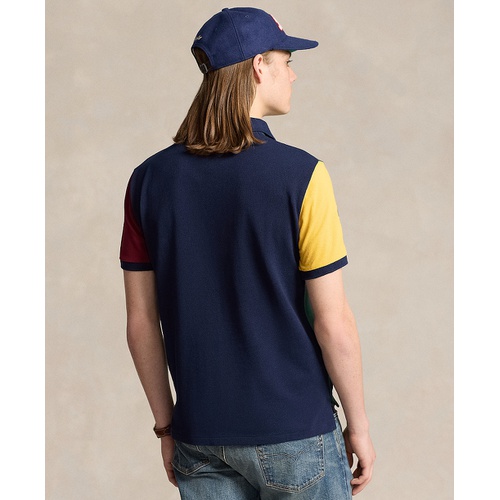 폴로 랄프로렌 Mens Custom Slim Fit Big Pony Mesh Polo Shirt