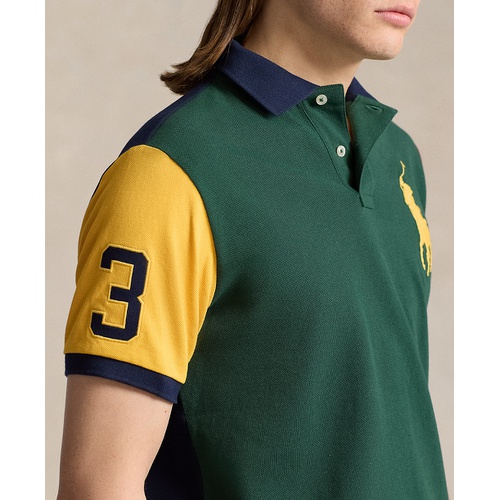 폴로 랄프로렌 Mens Custom Slim Fit Big Pony Mesh Polo Shirt