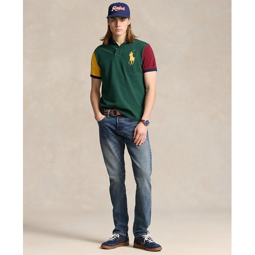 폴로 랄프로렌 Mens Custom Slim Fit Big Pony Mesh Polo Shirt