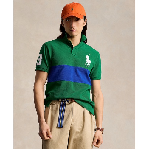 폴로 랄프로렌 Mens Custom Slim Fit Big Pony Mesh Polo Shirt