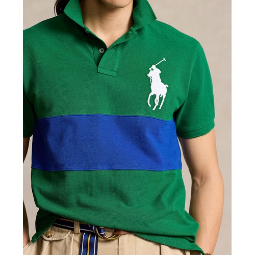 폴로 랄프로렌 Mens Custom Slim Fit Big Pony Mesh Polo Shirt