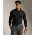 Mens Classic Fit Long Sleeve Soft Cotton Polo Shirt