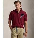 Mens Classic Fit Logo Patch Mesh Polo Shirt