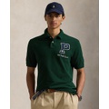 Mens Classic Fit Logo Patch Mesh Polo Shirt