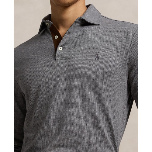 폴로 랄프로렌 Mens Custom Slim Fit Herringbone Polo Shirt