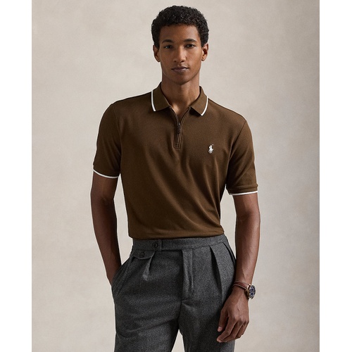 폴로 랄프로렌 Mens Classic Fit Stretch Mesh Zip Polo Shirt