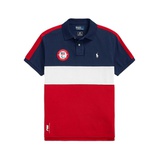 Mens and Womens Navy/Red Team USA Paris 2024 Summer Paralympics Village wear Color Block CLARUS Polo