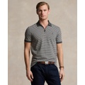 Mens Classic Fit Stretch Mesh Zip Polo Shirt