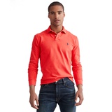 Mens Classic Fit Long Sleeve Mesh Polo