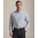 Mens Classic Fit Plaid Oxford Shirt