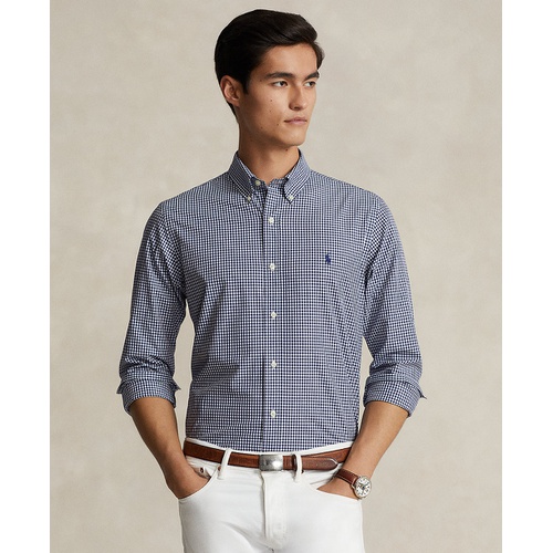 폴로 랄프로렌 Mens Classic Fit Gingham Stretch Poplin Shirt