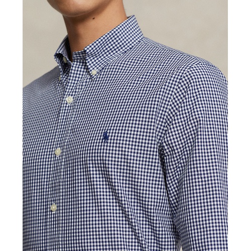 폴로 랄프로렌 Mens Classic Fit Gingham Stretch Poplin Shirt