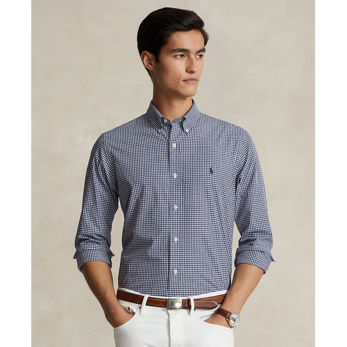 폴로 랄프로렌 Mens Classic Fit Gingham Stretch Poplin Shirt