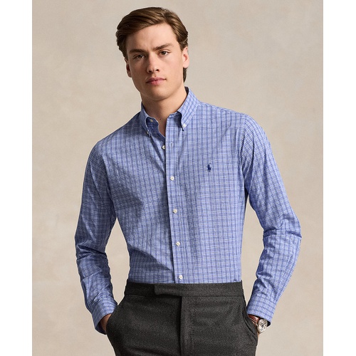 폴로 랄프로렌 Mens Classic Fit Gingham Stretch Poplin Shirt