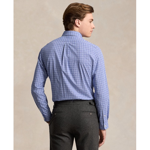 폴로 랄프로렌 Mens Classic Fit Gingham Stretch Poplin Shirt