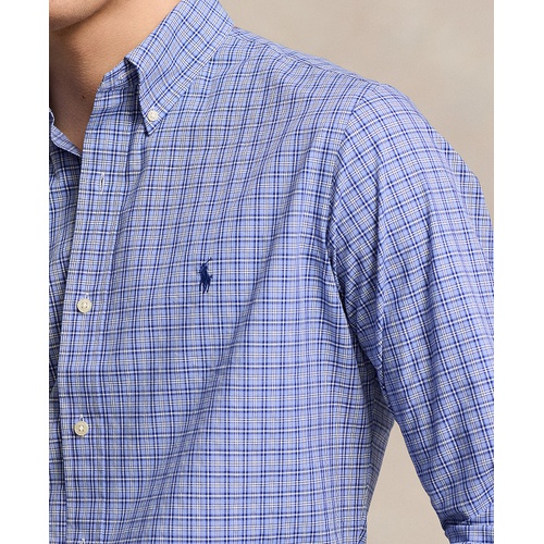 폴로 랄프로렌 Mens Classic Fit Gingham Stretch Poplin Shirt