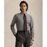 Mens Classic Fit Gingham Stretch Poplin Shirt