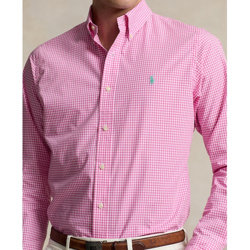 폴로 랄프로렌 Mens Classic Fit Gingham Stretch Poplin Shirt