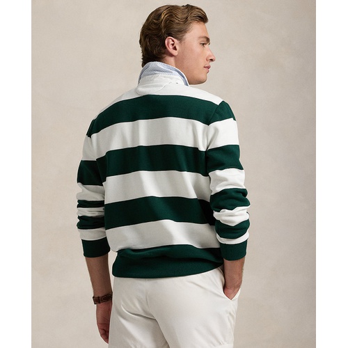 폴로 랄프로렌 Mens Striped Fleece Rugby Sweatshirt