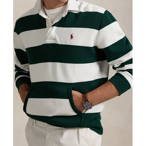 폴로 랄프로렌 Mens Striped Fleece Rugby Sweatshirt