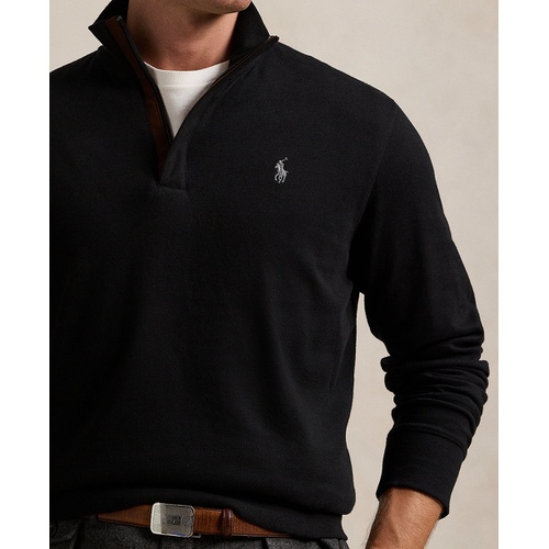 폴로 랄프로렌 Mens Luxury Jersey Quarter Zip Pullover