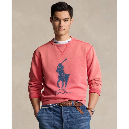 폴로 랄프로렌 Mens Big Pony Garment Dyed Fleece Sweatshirt