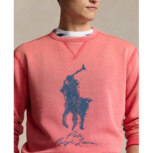 폴로 랄프로렌 Mens Big Pony Garment Dyed Fleece Sweatshirt