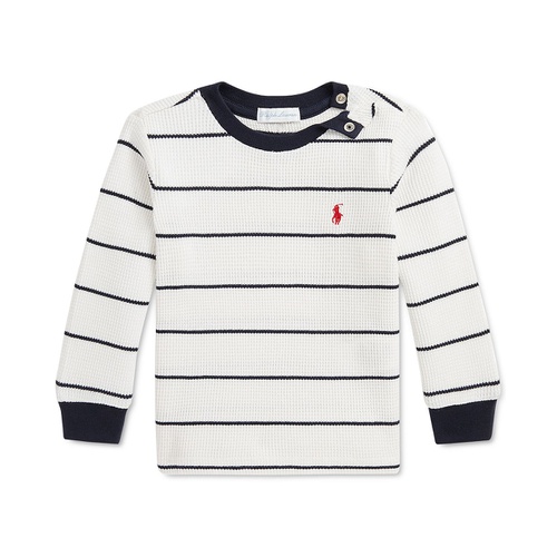 폴로 랄프로렌 Baby Cotton Striped Waffle Knit Tee