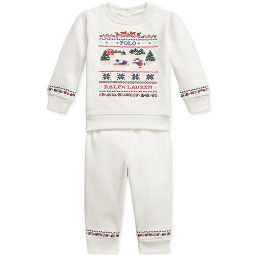 폴로 랄프로렌 Baby Fleece Peached Piece Dyed Sweatshirt & Pants 2 Piece Set