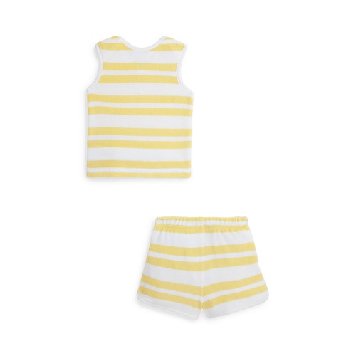 폴로 랄프로렌 Baby Boys Striped Terry Tank and Shorts Set