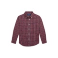 Toddler and Little Boys Plaid Cotton Poplin Shirt