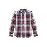 Big Boys Plaid Brushed Cotton Oxford Shirt