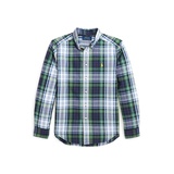 Big Boys Plaid Brushed Cotton Oxford Shirt