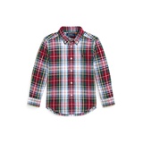 Little and Toddler Boys Plaid Brushed Cotton Oxford Shirt