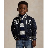 Toddler and Little Boys Logo Twill Baseball Jacket