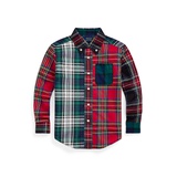 Toddler and Little Boys Plaid Cotton Fun Shirt