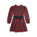 Big Girls Plaid Smocked Cotton Jersey Dress