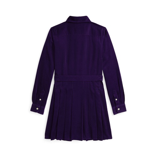 폴로 랄프로렌 Big Girls Belted Pleated Corduroy Shirtdress