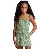 Big Girls Floral Smocked Cotton Batiste Romper